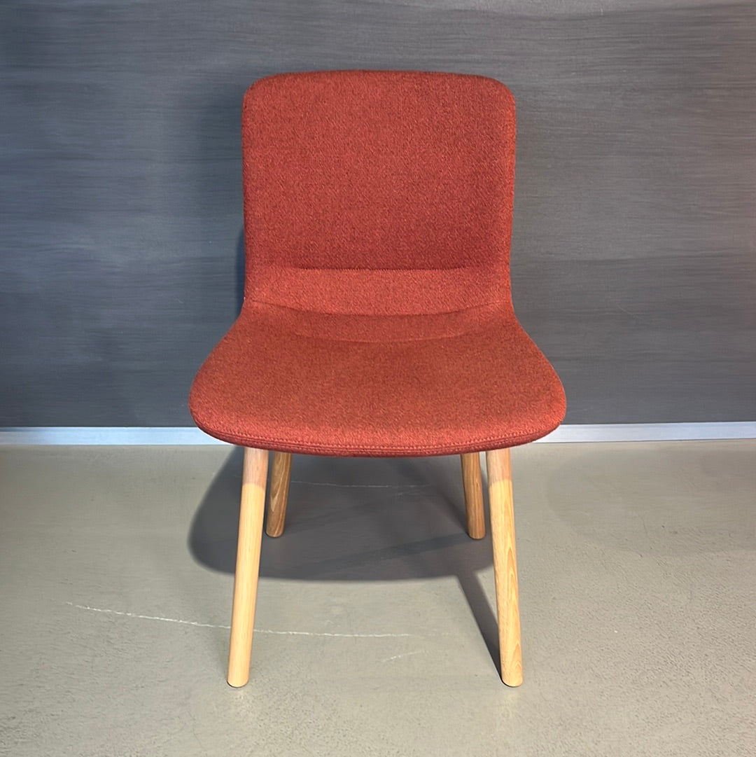 Vitra / HAL Soft Wood / Stuhl Dunkelrot