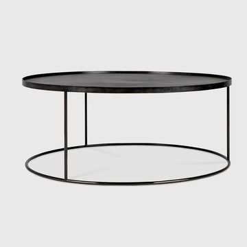 Ethnicraft / Round Tray Coffee Table XL / Large Side Table