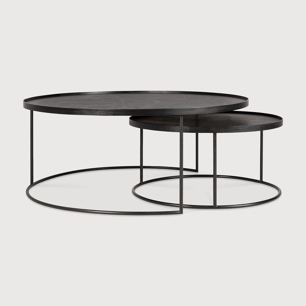 Ethnicraft / Round Tray Table Set / Beistelltische L / XL - Architare shop