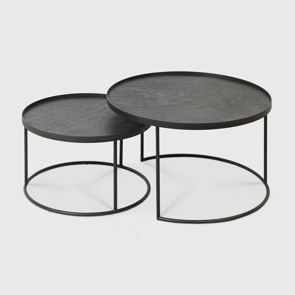 Ethnicraft / Round Tray Tables / Tisch-Set 2 teilig S/L - Architare shop