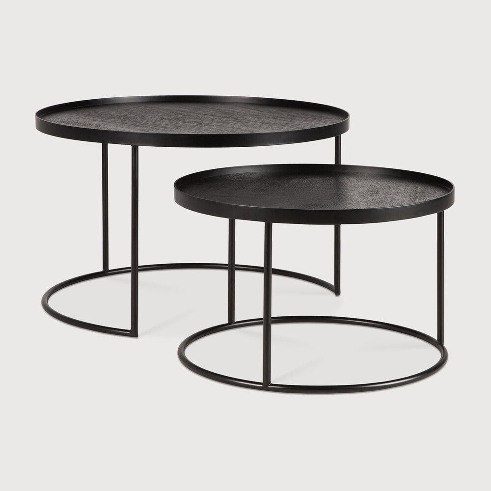Ethnicraft / Round Tray Tables / Tisch-Set 2 teilig S/L - Architare shop