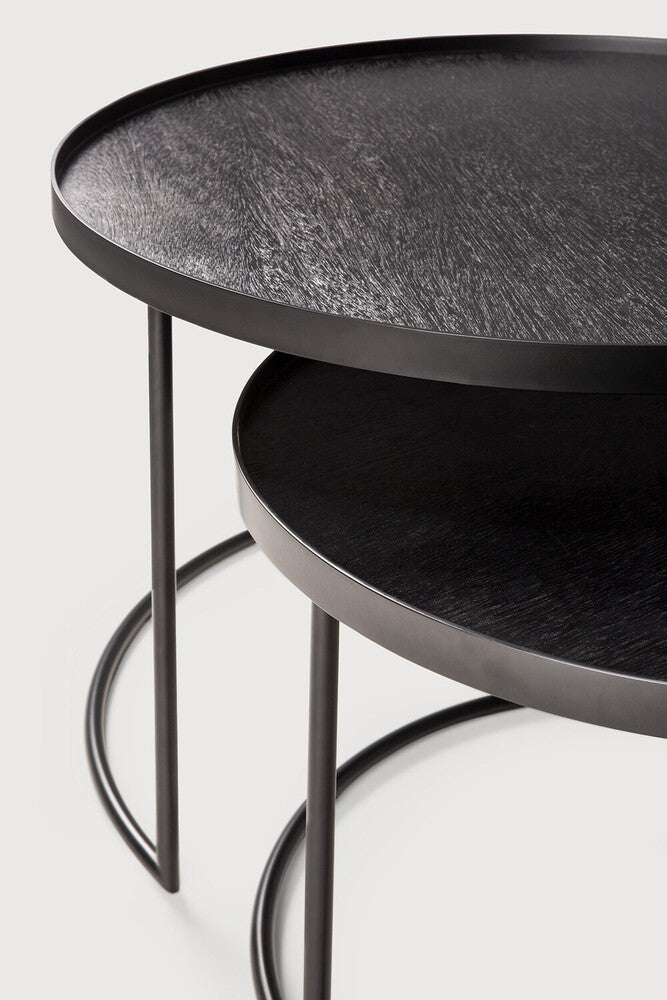Ethnicraft / Round Tray Tables / Tisch-Set 2 teilig S/L - Architare shop