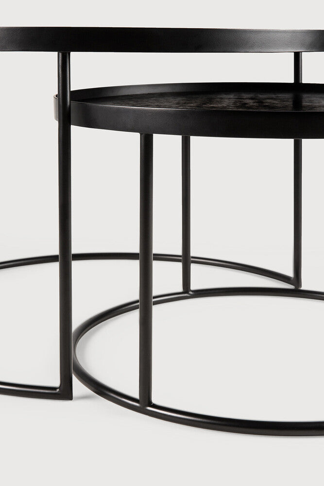 Ethnicraft / Round Tray Tables / Tisch-Set 2 teilig S/L - Architare shop