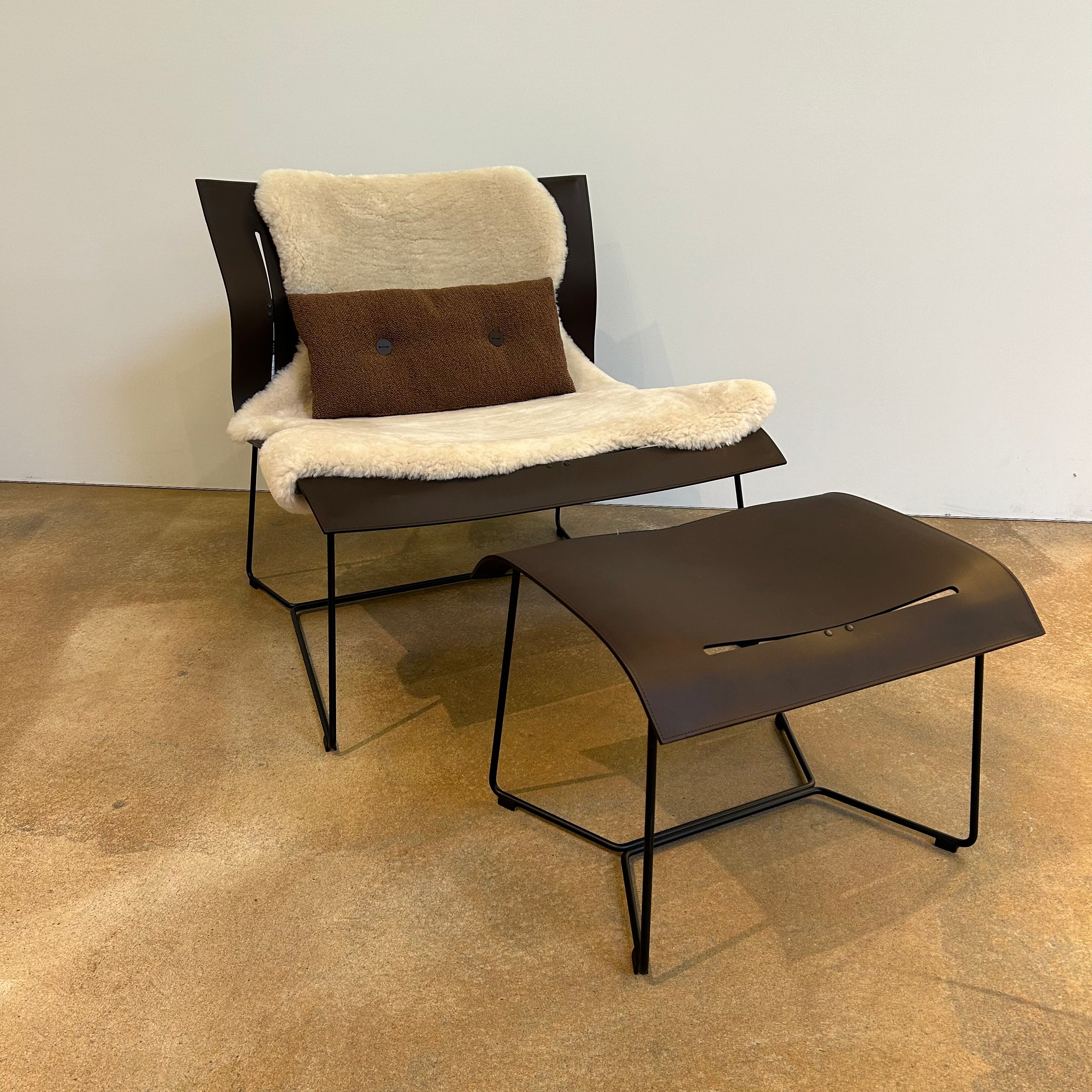 Cuoio Lounge Sessel mit Hocker