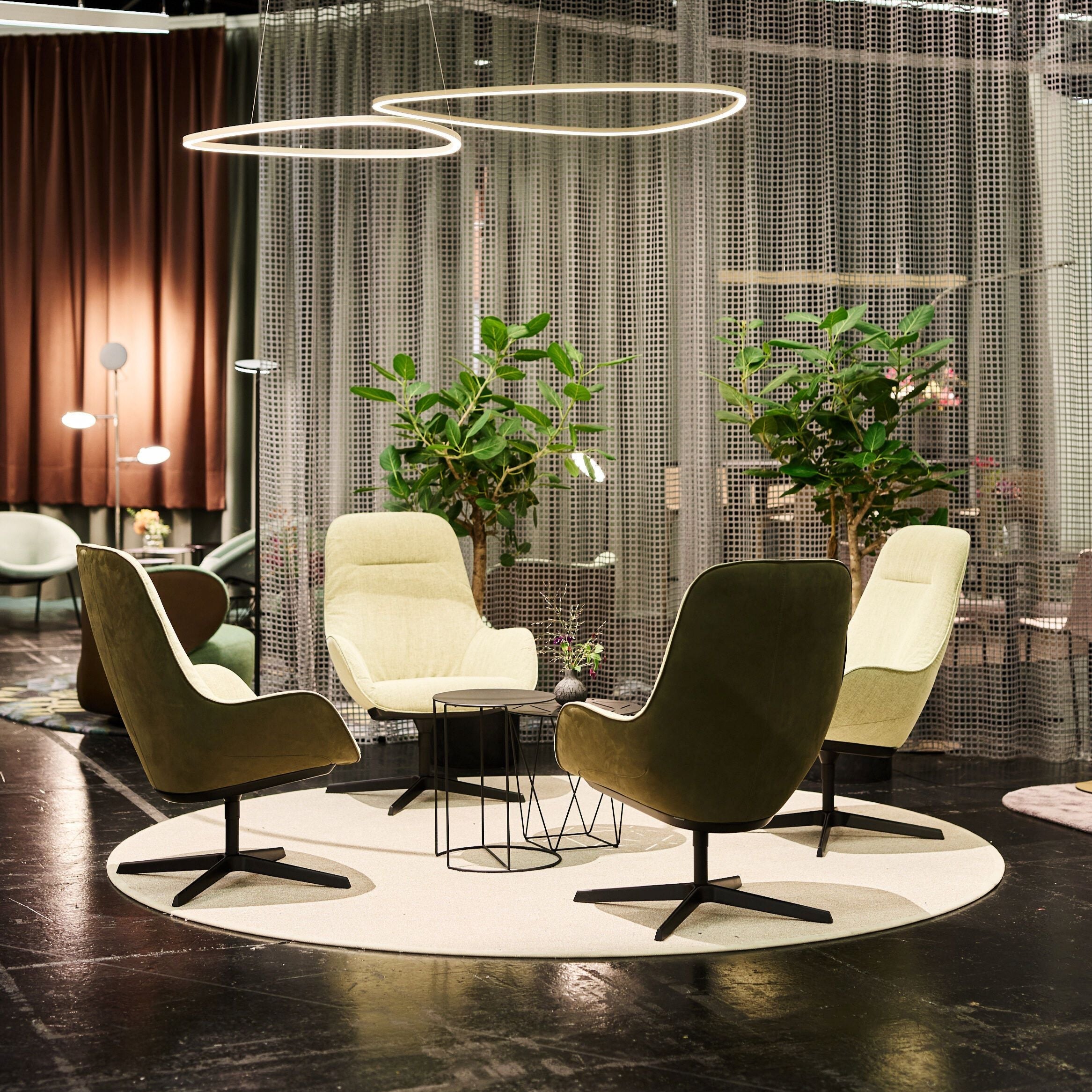 Walter Knoll Sheru Lounge Chair als Sitzgruppe mit Beistelltisch Joco