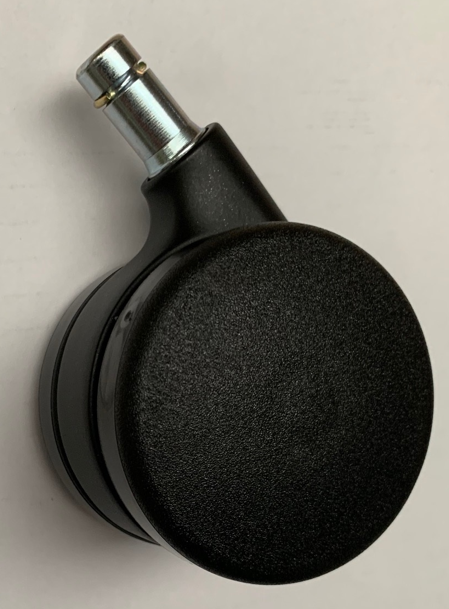ROLLEN-SET / WALTER KNOLL / Leadchair Executive (Soft) / Doppelrolle pulverbesch. schwarz/ weiche Rollen Bild 1