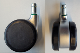 ROLLEN-SET / WALTER KNOLL / Jason Executive / Doppelrolle weich (velourmatt verchromt) Bild 1