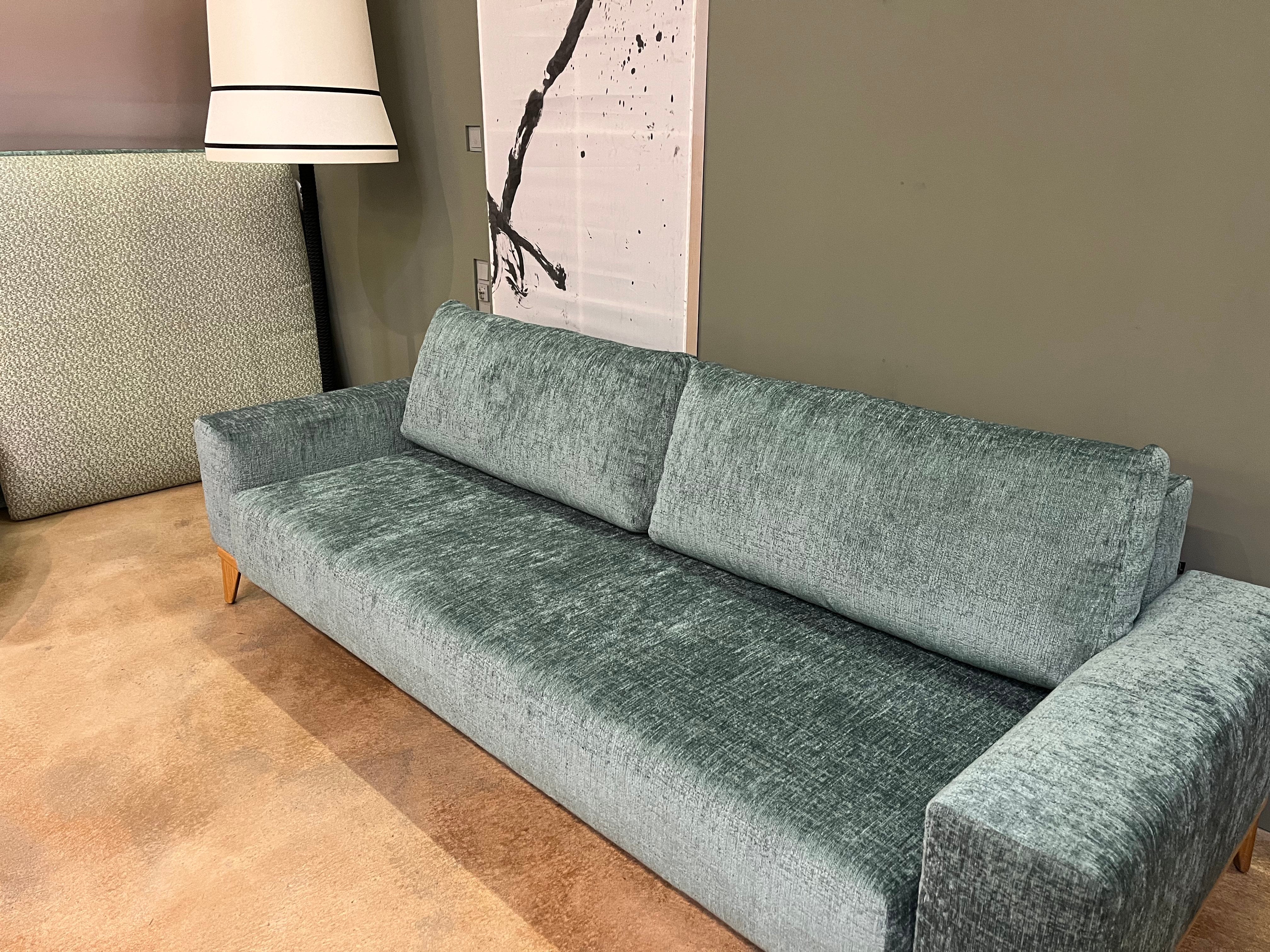 Samt Grün Schlafsofa