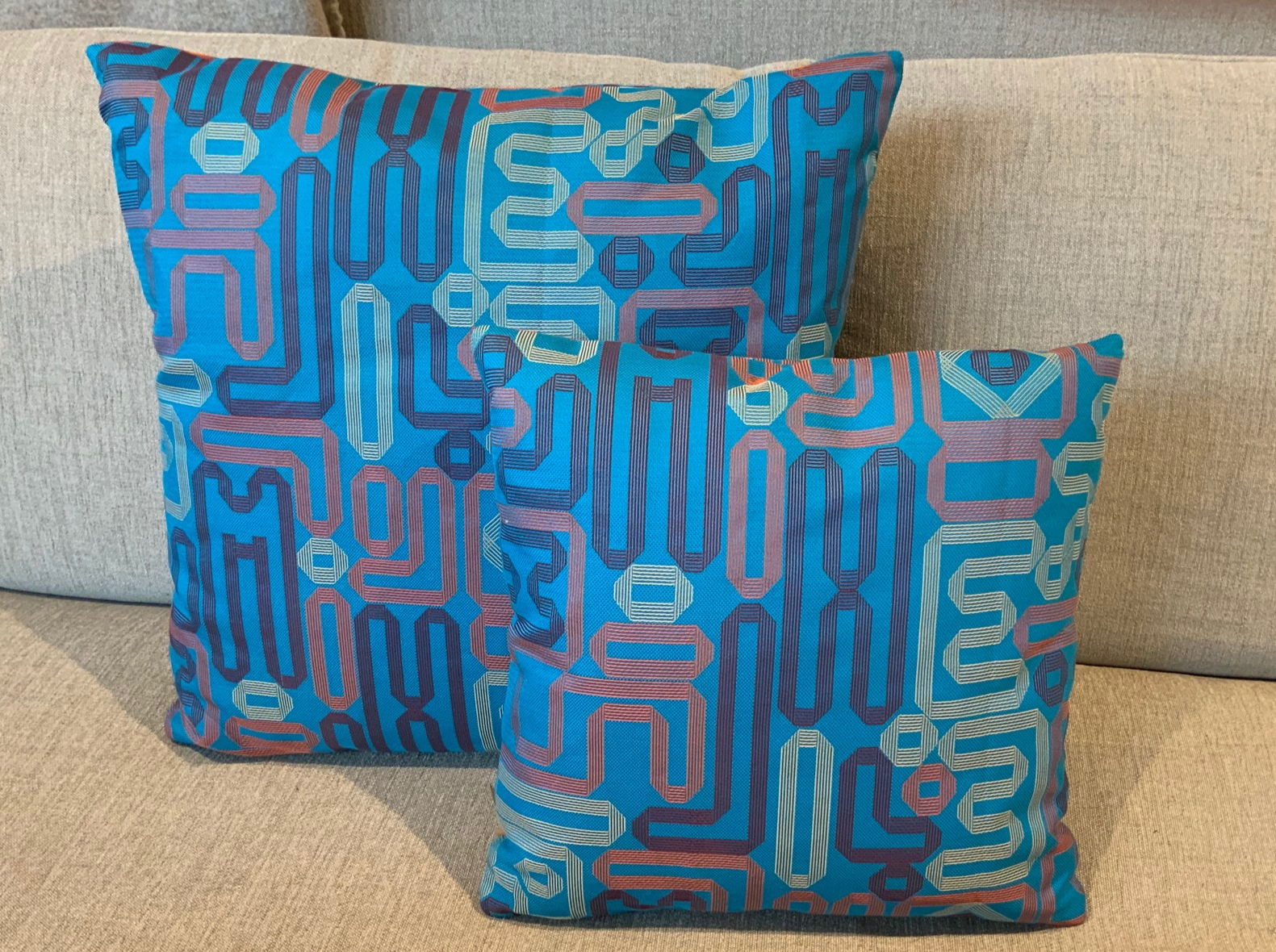 Architare Dekokissen Hermes Blau Muster