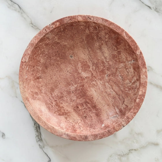 Stoned / Luna pink travertine / Schale